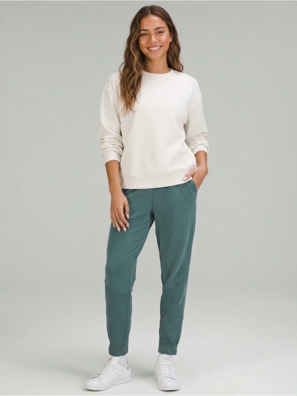 Lululemon Softstreme Ribbed High-Rise Pull-On Jogger Pant, Green Jasper, Size 0 - Picture 2 of 15